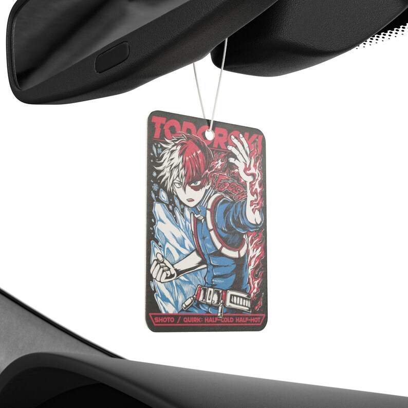 Anime Car Air Freshener Black Ice Scent Anime Auto Decor Otaku Rearview Mirror Tag Kawaii Car Accessory Perfect Gift for Anime Lovers image 3