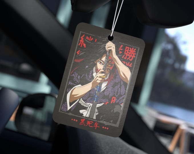 Anime Car Air Freshener Black Ice Scent Anime Auto Decor Otaku Rearview Mirror Tag Kawaii Car Accessory Perfect Gift for Anime Lovers