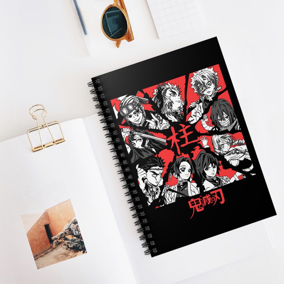 Anime Spiral Notebook | Kawaii Ruled Line Journal | 118 Page Anime ...