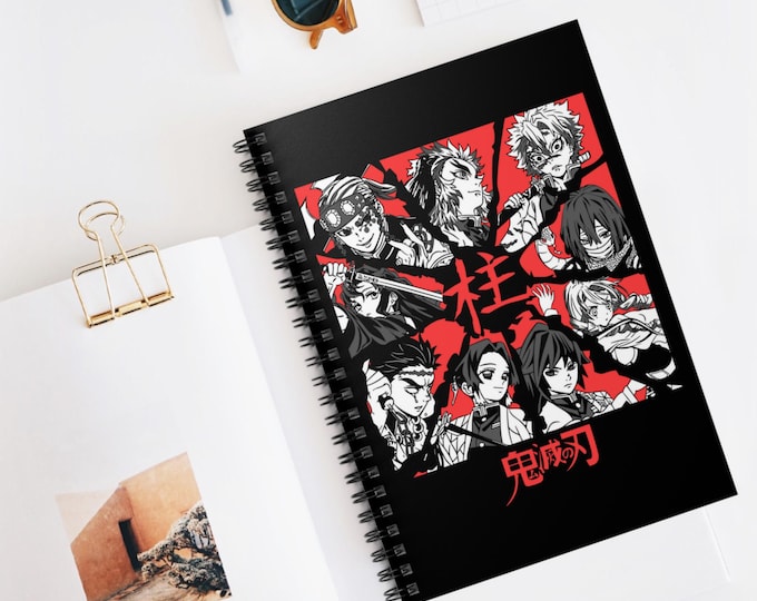 Anime Spiral Notebook | Kawaii Ruled Line Journal | 118 Page Anime Notebook for School & Notes | Otaku Stationery Gift | Anime Writing Book