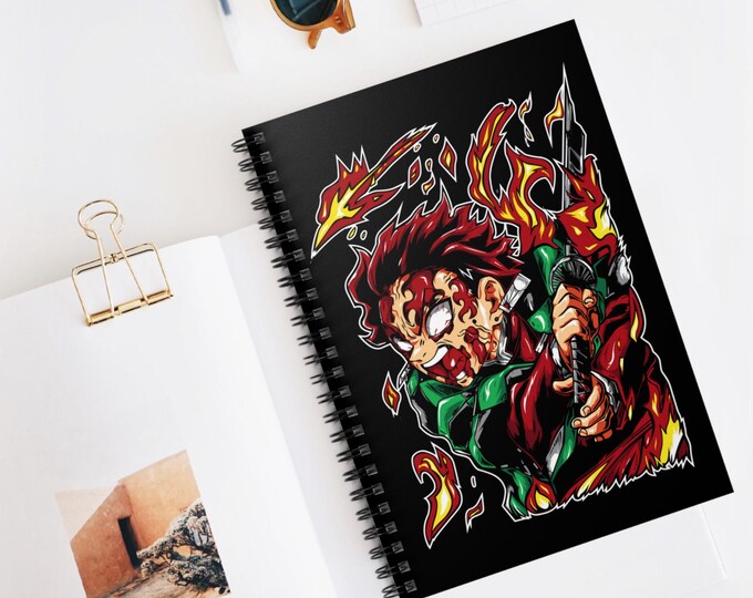 Anime Spiral Notebook | Kawaii Ruled Line Journal | 118 Page Anime Notebook for School & Notes | Otaku Stationery Gift | Anime Writing Book