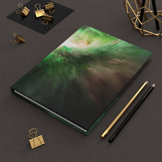 Green Space Journal | Astronomy Gifts Galaxy | Hardcover Journal | Hardcover Notebook | Celestial Journal | Lined Notebook | Lined pages
