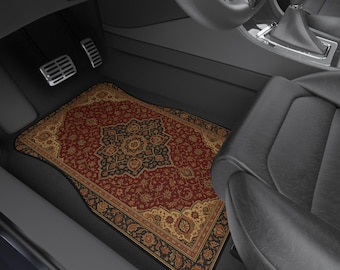 Colorful Persian-Inspired Car Mats - Set of 4 - Custom Car Mats With Non-Slipping Backing - Luxury Car Mats - Elegant Car Mats - Car Gift