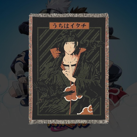Anime & Manga Woven Blanket – 100% Cotton Throw with Fringe, Otaku Room Decor, Cozy Anime Gift, Wall Tapestry or Couch Accent