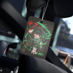 Anime Car Air Freshener Black Ice Scent Anime Auto Decor Otaku Rearview Mirror Tag Kawaii Car Accessory Perfect Gift for Anime Lovers image 1