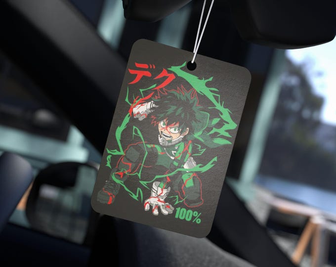 Anime Car Air Freshener Black Ice Scent Anime Auto Decor Otaku Rearview Mirror Tag Kawaii Car Accessory Perfect Gift for Anime Lovers