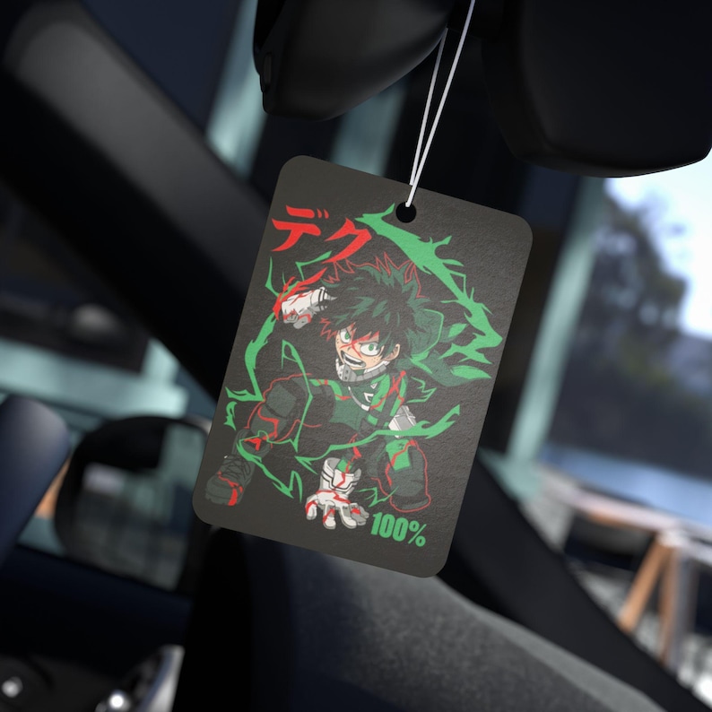 Anime Car Air Freshener Black Ice Scent Anime Auto Decor Otaku Rearview Mirror Tag Kawaii Car Accessory Perfect Gift for Anime Lovers image 1