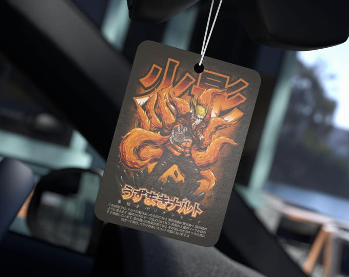 Anime Car Air Freshener Black Ice Scent Anime Auto Decor Otaku Rearview Mirror Tag Kawaii Car Accessory Perfect Gift for Anime Lovers