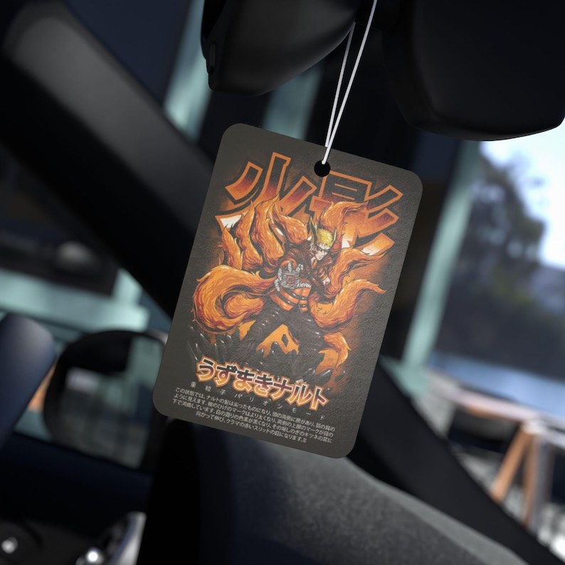Anime Car Air Freshener Black Ice Scent Anime Auto Decor Otaku Rearview Mirror Tag Kawaii Car Accessory Perfect Gift for Anime Lovers image 1