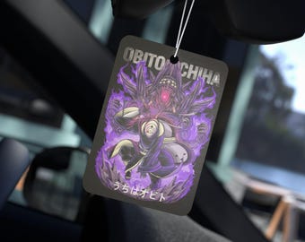 Anime Car Air Freshener Black Ice Scent Anime Auto Decor Otaku Rearview Mirror Tag Kawaii Car Accessory Perfect Gift for Anime Lovers