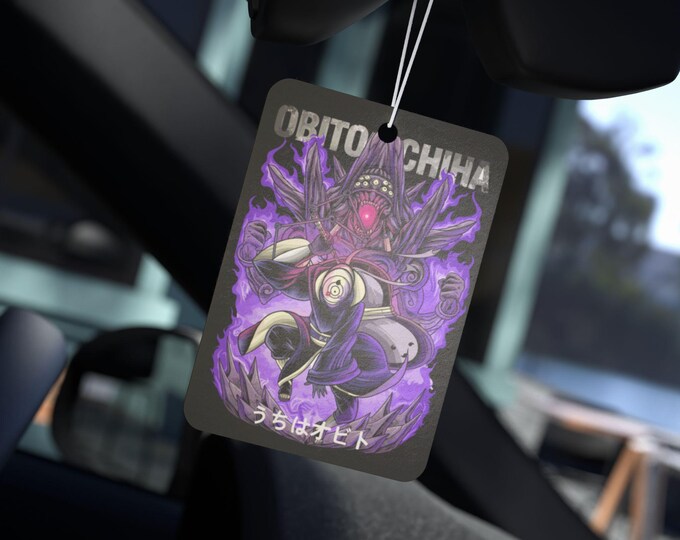 Anime Car Air Freshener Black Ice Scent Anime Auto Decor Otaku Rearview Mirror Tag Kawaii Car Accessory Perfect Gift for Anime Lovers