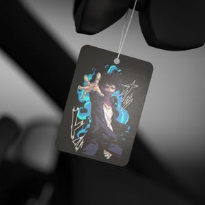 Anime Car Air Freshener Black Ice Scent Anime Auto Decor Otaku Rearview Mirror Tag Kawaii Car Accessory Perfect Gift for Anime Lovers image 5