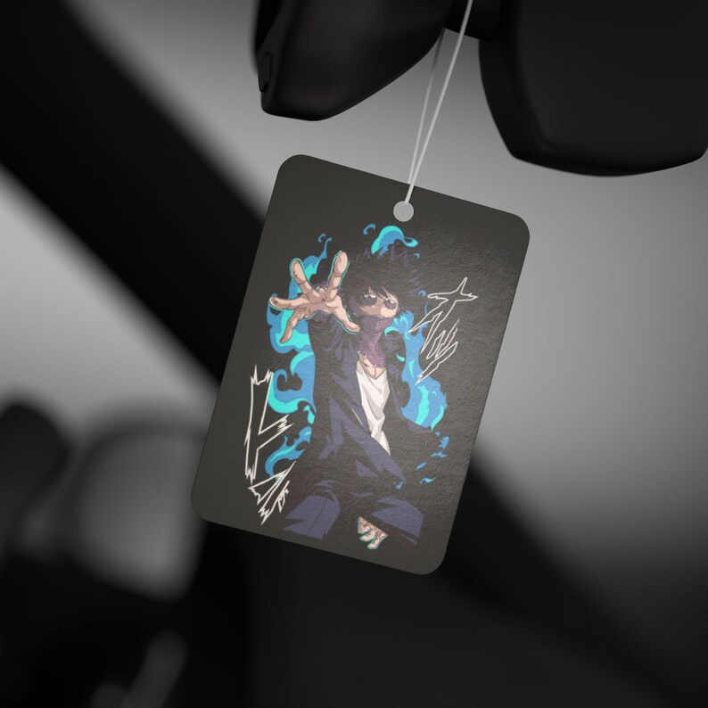 Anime Car Air Freshener Black Ice Scent Anime Auto Decor Otaku Rearview Mirror Tag Kawaii Car Accessory Perfect Gift for Anime Lovers image 5