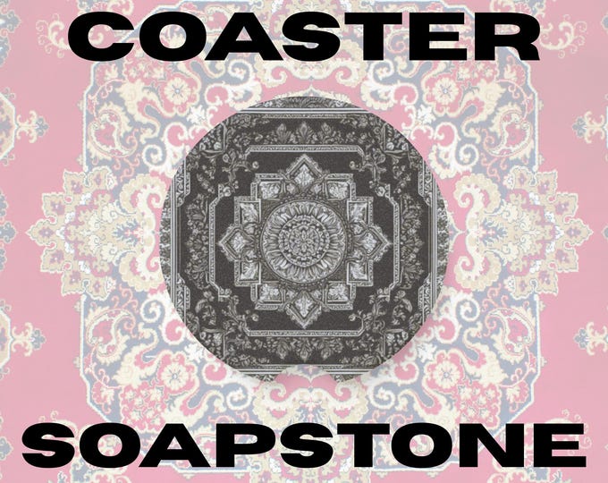 Persian Art-Inspired Car Coaster, Middle Eastern Design, Elegant Stone Car Accessory, Road Trip Gift, Travel Decor for Car, Car Present