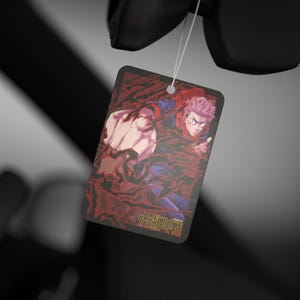 Anime Car Air Freshener Black Ice Scent Anime Auto Decor Otaku Rearview Mirror Tag Kawaii Car Accessory Perfect Gift for Anime Lovers image 5