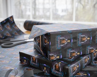 Papel de regalo de anime, papel de regalo kawaii, papel de regalo de cumpleaños otaku, papel de regalo de manga, embalaje de anime navideño, hojas de papel de regalo