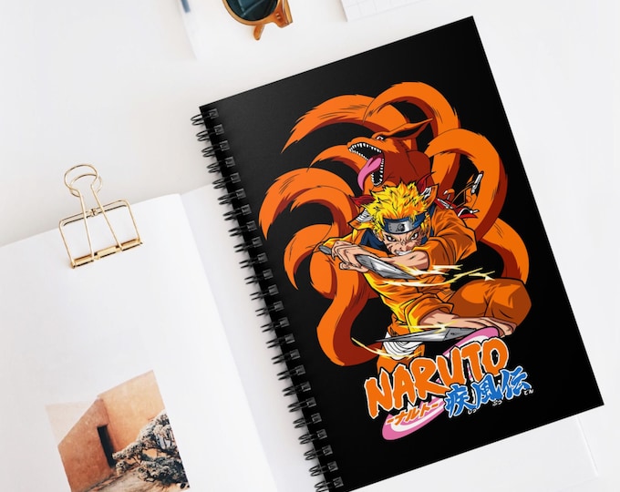 Anime Spiral Notebook | Kawaii Ruled Line Journal | 118 Page Anime Notebook for School & Notes | Otaku Stationery Gift | Anime Writing Book