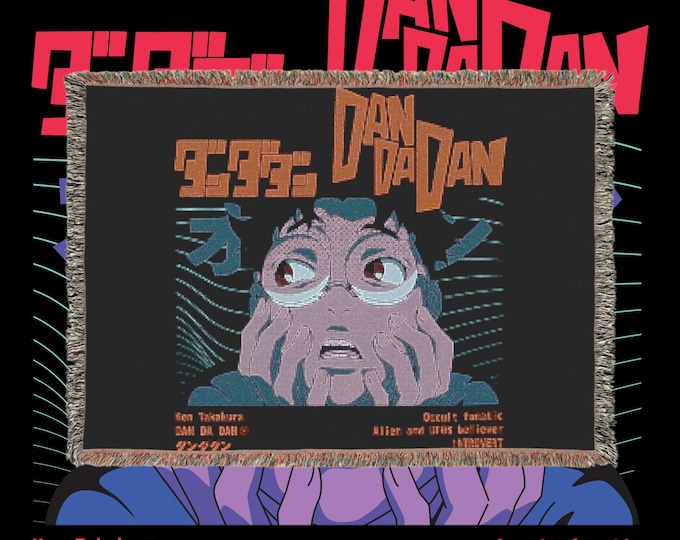 Anime & Manga Woven Blanket - Otaku Room Decor, Cozy Throw Gift, Wall Tapestry or Couch Cover, 100% Cotton with Fringe, Home/Game Decor