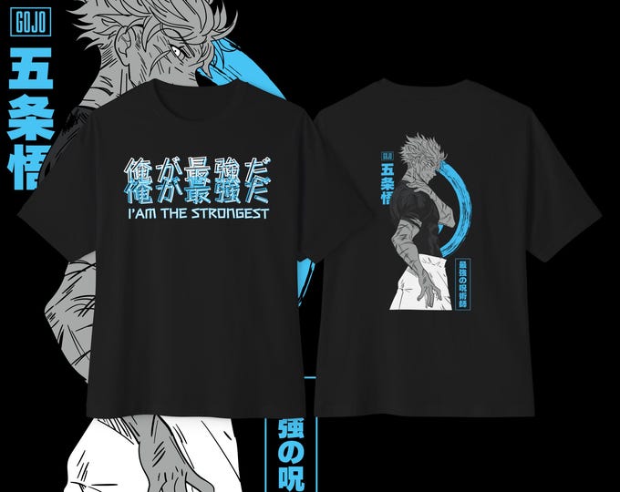 Unisex Oversized Anime Graphic Tee, Japanese Streetwear T-Shirt, Manga Style Shirt, Casual Fashion, Gift for Otaku, Soft Cotton Top