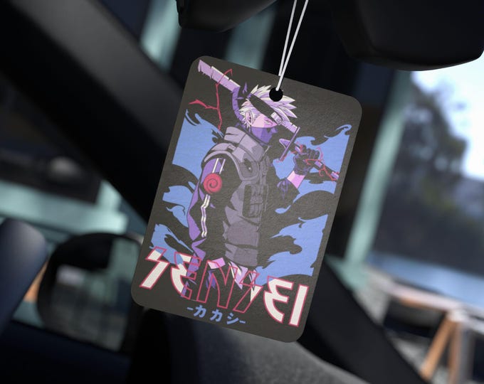 Anime Car Air Freshener Black Ice Scent Anime Auto Decor Otaku Rearview Mirror Tag Kawaii Car Accessory Perfect Gift for Anime Lovers