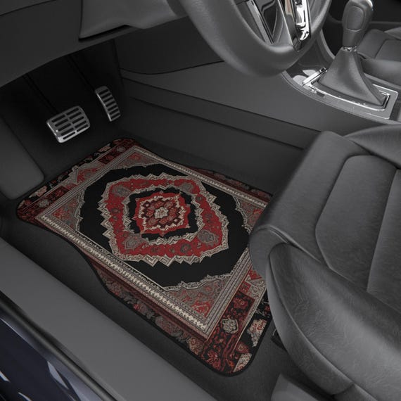 Persian-Inspired Car Mats - Set of 4 - Custom Car Mats With Non-Slipping Backing - Luxury Car Mats - Elegant Car Mats - Car Gift for him/her