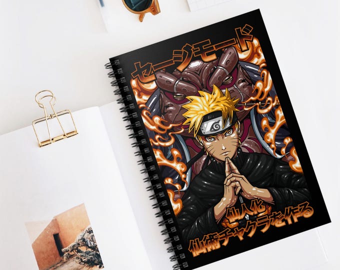 Anime Spiral Notebook | Kawaii Ruled Line Journal | 118 Page Anime Notebook for School & Notes | Otaku Stationery Gift | Anime Writing Book