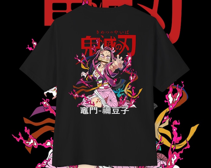 Oversized Anime Graphic Tee Unisex, Japanese Streetwear Shirt, Manga Aesthetic T-Shirt, Otaku Gift, Soft Cotton Top, Casual Fashion Tee