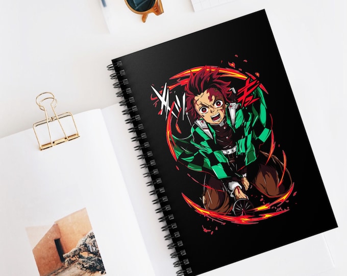 Anime Spiral Notebook | Kawaii Ruled Line Journal | 118 Page Anime Notebook for School & Notes | Otaku Stationery Gift | Anime Writing Book