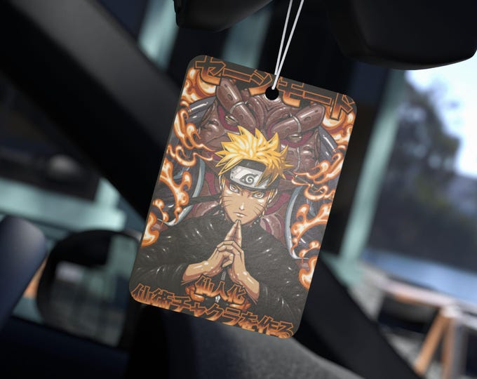 Anime Car Air Freshener Black Ice Scent Anime Auto Decor Otaku Rearview Mirror Tag Kawaii Car Accessory Perfect Gift for Anime Lovers