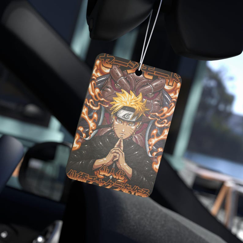 Anime Car Air Freshener Black Ice Scent Anime Auto Decor Otaku Rearview Mirror Tag Kawaii Car Accessory Perfect Gift for Anime Lovers image 1