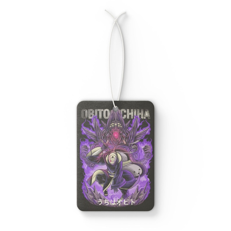 Ambientador de coche de anime con aroma a hielo negro, decoración de coche de anime, etiqueta para espejo retrovisor Otaku, accesorio kawaii para coche, regalo perfecto para amantes del anime. imagen 2