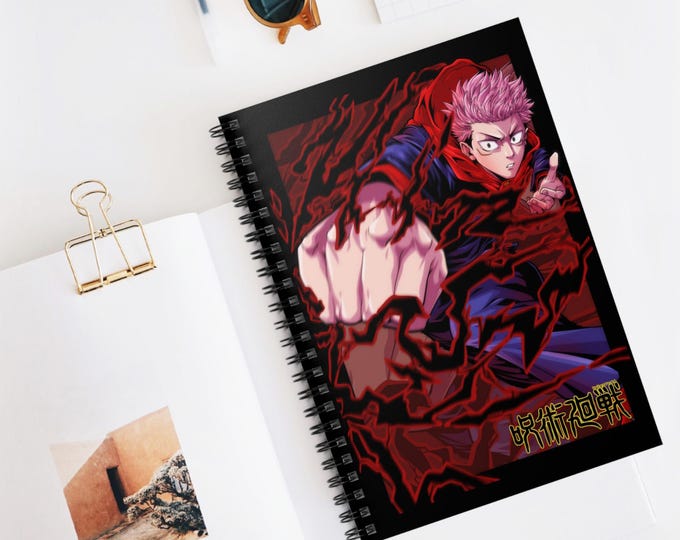 Anime Spiral Notebook | Kawaii Ruled Line Journal | 118 Page Anime Notebook for School & Notes | Otaku Stationery Gift | Anime Writing Book