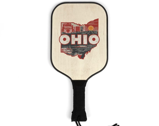 Pickleball Kit - Ohio State- 2 Paddles | 2 Balls | Pickleball Gear for men and women | Pickle ball State Designs