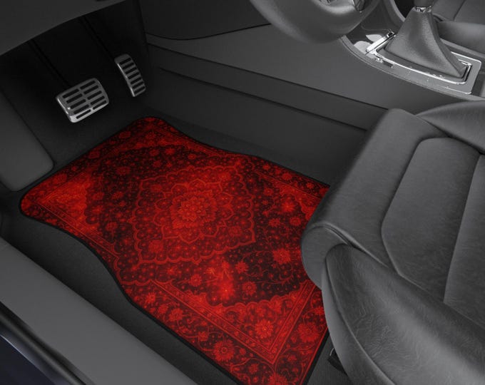 Colorful Persian-Inspired Car Mats - Set of 4 - Custom Car Mats With Non-Slipping Backing - Luxury Car Mats - Elegant Car Mats - Car Gift