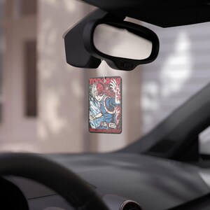 Anime Car Air Freshener Black Ice Scent Anime Auto Decor Otaku Rearview Mirror Tag Kawaii Car Accessory Perfect Gift for Anime Lovers image 4
