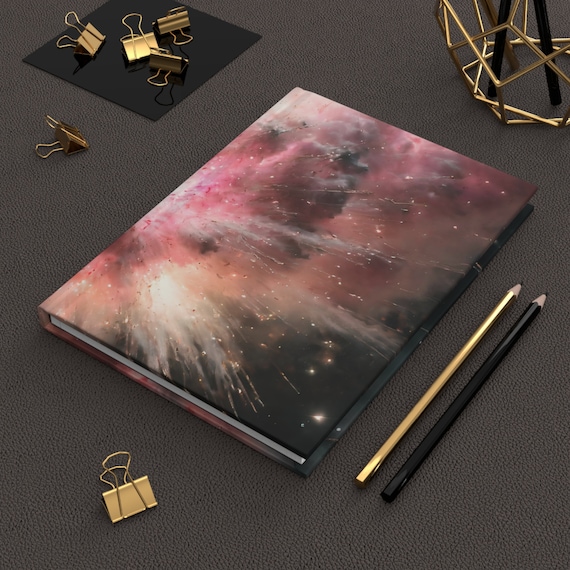 Pink Space Journal | Astronomy Gifts Galaxy | Hardcover Journal | Hardcover Notebook | Celestial Journal | Lined Notebook | Lined pages