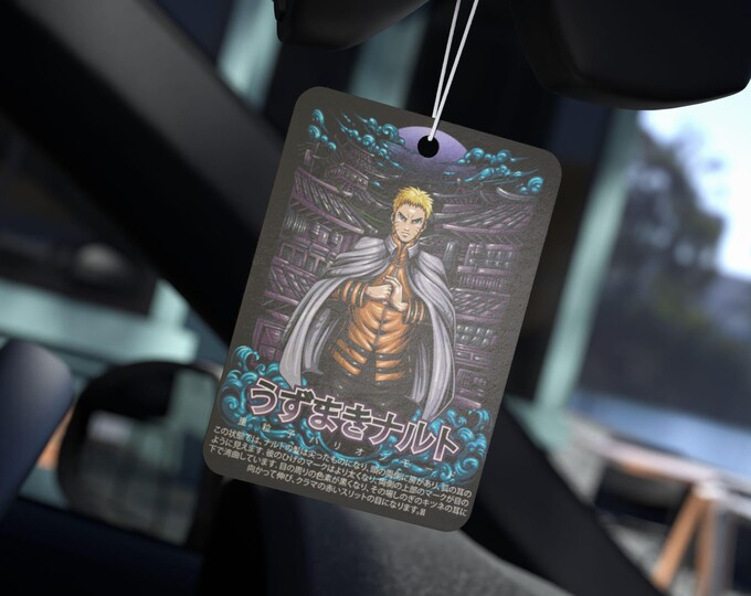 Anime Car Air Freshener Black Ice Scent Anime Auto Decor Otaku Rearview Mirror Tag Kawaii Car Accessory Perfect Gift for Anime Lovers