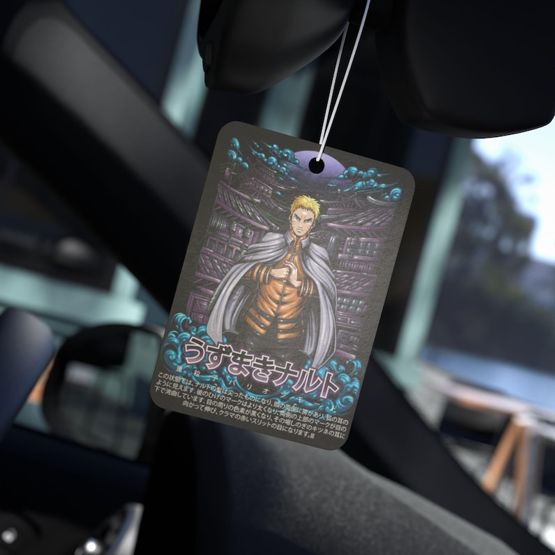 Anime Car Air Freshener Black Ice Scent Anime Auto Decor Otaku Rearview Mirror Tag Kawaii Car Accessory Perfect Gift for Anime Lovers image 1