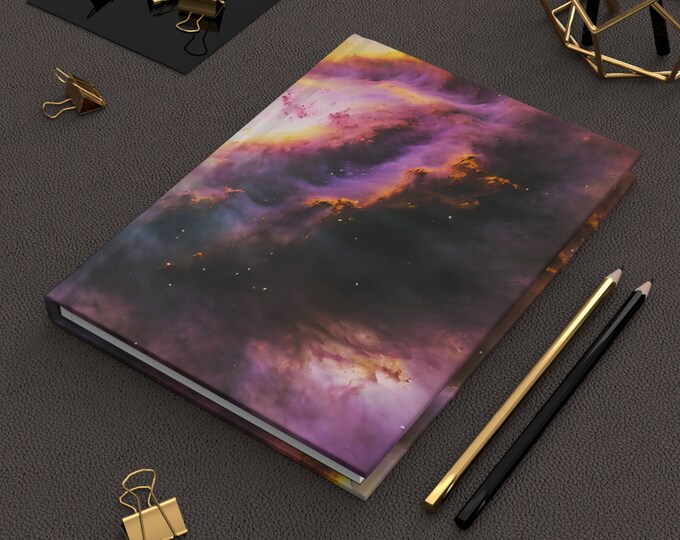 Purple Space Journal | Astronomy Gifts Galaxy | Hardcover Journal | Hardcover Notebook | Celestial Journal | Lined Notebook | Lined pages