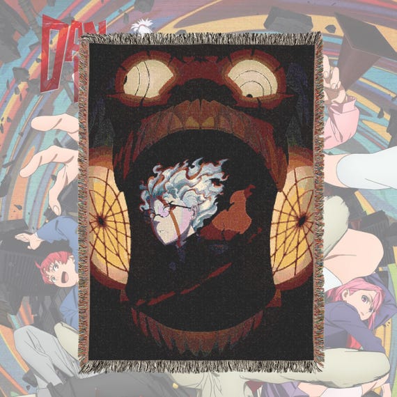 Anime & Manga Woven Blanket – 100% Cotton Throw with Fringe, Otaku Room Decor, Cozy Anime Gift, Wall Tapestry or Couch Accent