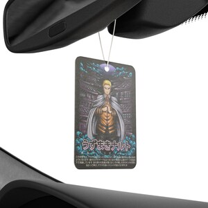Anime Car Air Freshener Black Ice Scent Anime Auto Decor Otaku Rearview Mirror Tag Kawaii Car Accessory Perfect Gift for Anime Lovers image 3