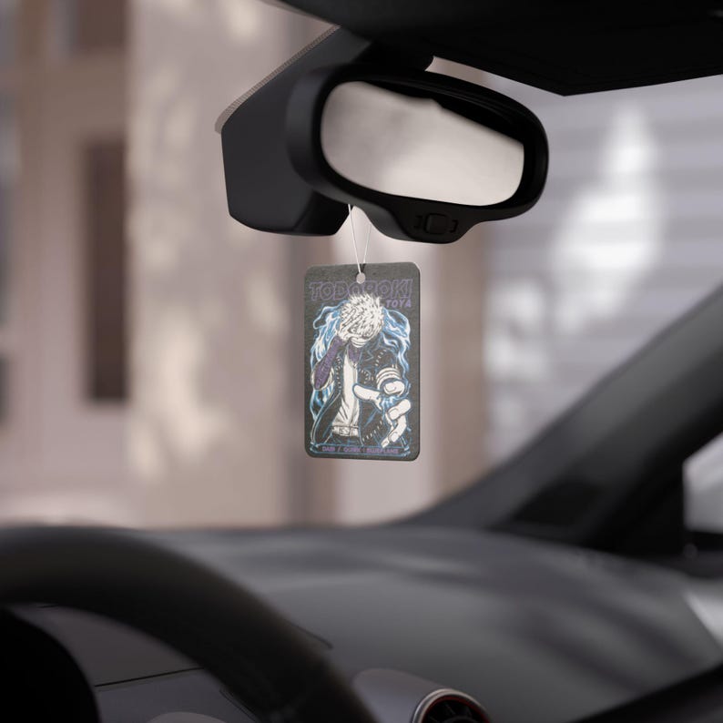 Anime Car Air Freshener Black Ice Scent Anime Auto Decor Otaku Rearview Mirror Tag Kawaii Car Accessory Perfect Gift for Anime Lovers image 4
