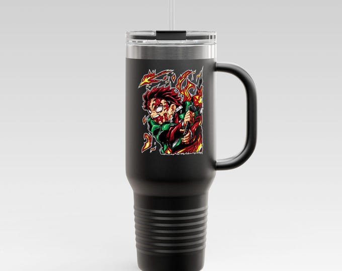 Anime & Manga Tumbler 40oz | Personalized Manga Character Stainless Steel Cup | Otaku Gift, Kawaii Travel Mug,  Anime Birthday Present