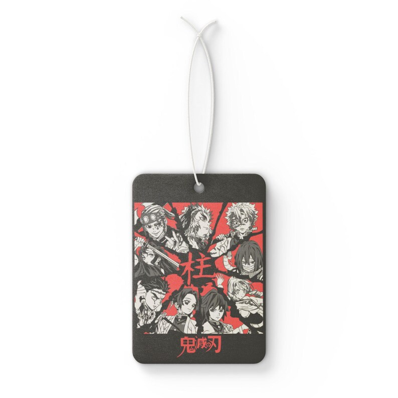 Ambientador de coche de anime con aroma a hielo negro, decoración de coche de anime, etiqueta para espejo retrovisor Otaku, accesorio kawaii para coche, regalo perfecto para amantes del anime. imagen 2