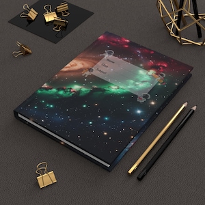 Space Journal | Astrology Gift | Spiritual Notebook | Matte Hardcover Journal | Celestial Journal | Lined Notebook | Planner | Lined pages