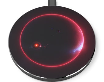 Space design Wireless Charger Pad – Fast Charging, Magnetic Charging Station, Universal for iPhone & Android, Cosmic Tech Gift, Holiday Gift