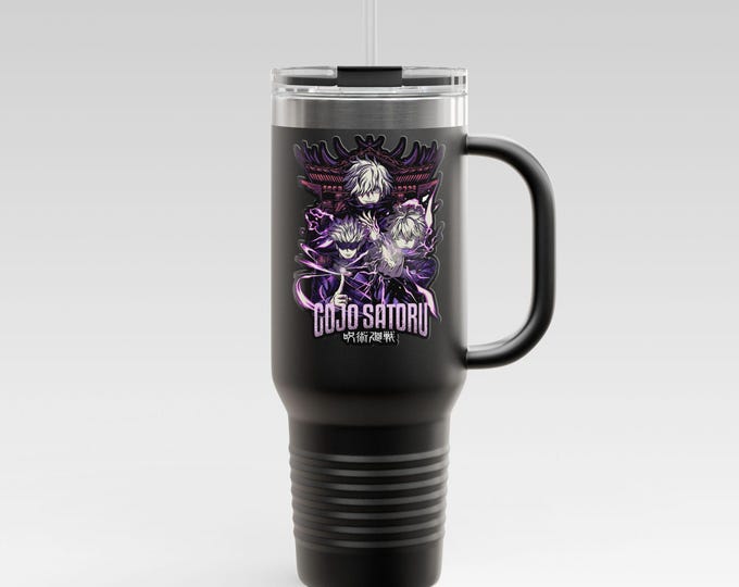 Anime & Manga Tumbler 40oz | Personalized Manga Character Stainless Steel Cup | Otaku Gift, Kawaii Travel Mug,  Anime Birthday Present