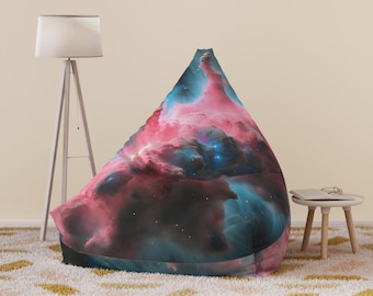 Pink Galaxy Space Bean Bag Chair Cover | Nebula Celestial Space | Bean Bag Cover for Teens and Adults | Home Decor | Dorm Room Decor