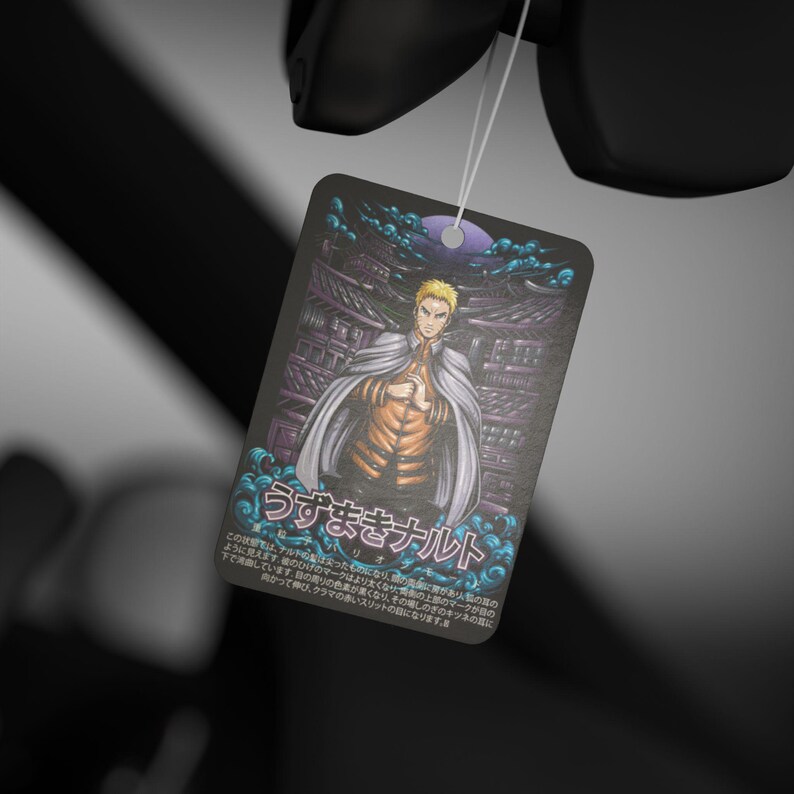 Anime Car Air Freshener Black Ice Scent Anime Auto Decor Otaku Rearview Mirror Tag Kawaii Car Accessory Perfect Gift for Anime Lovers image 5