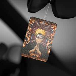 Anime Car Air Freshener Black Ice Scent Anime Auto Decor Otaku Rearview Mirror Tag Kawaii Car Accessory Perfect Gift for Anime Lovers image 5